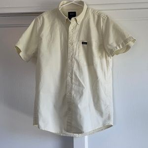 Boys light yellow RVCA button down size S